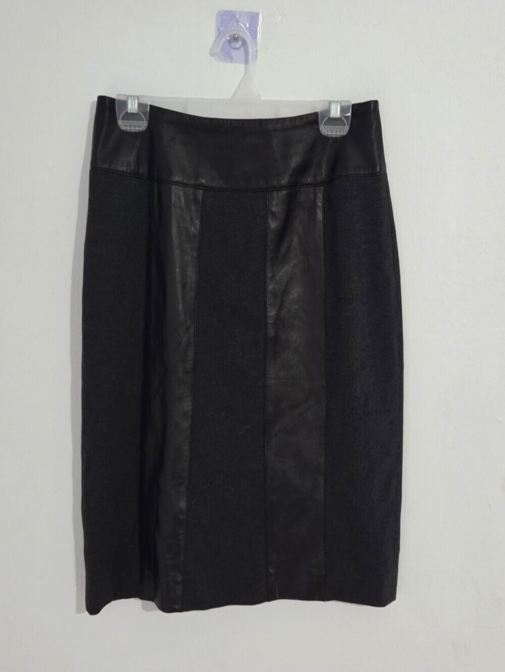 Helios & Luna Paneled Leather Skirt